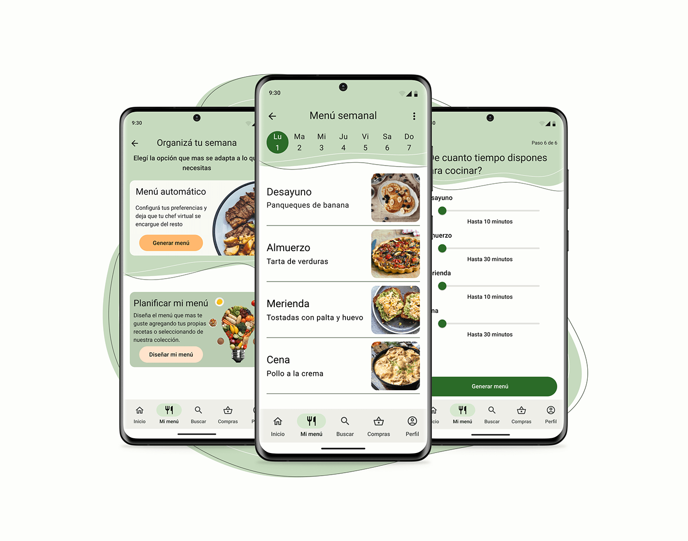 coderhouse UX UI diseño de app food app UX UI DESign interfaz de usuario user expirience Figma android Mobile app