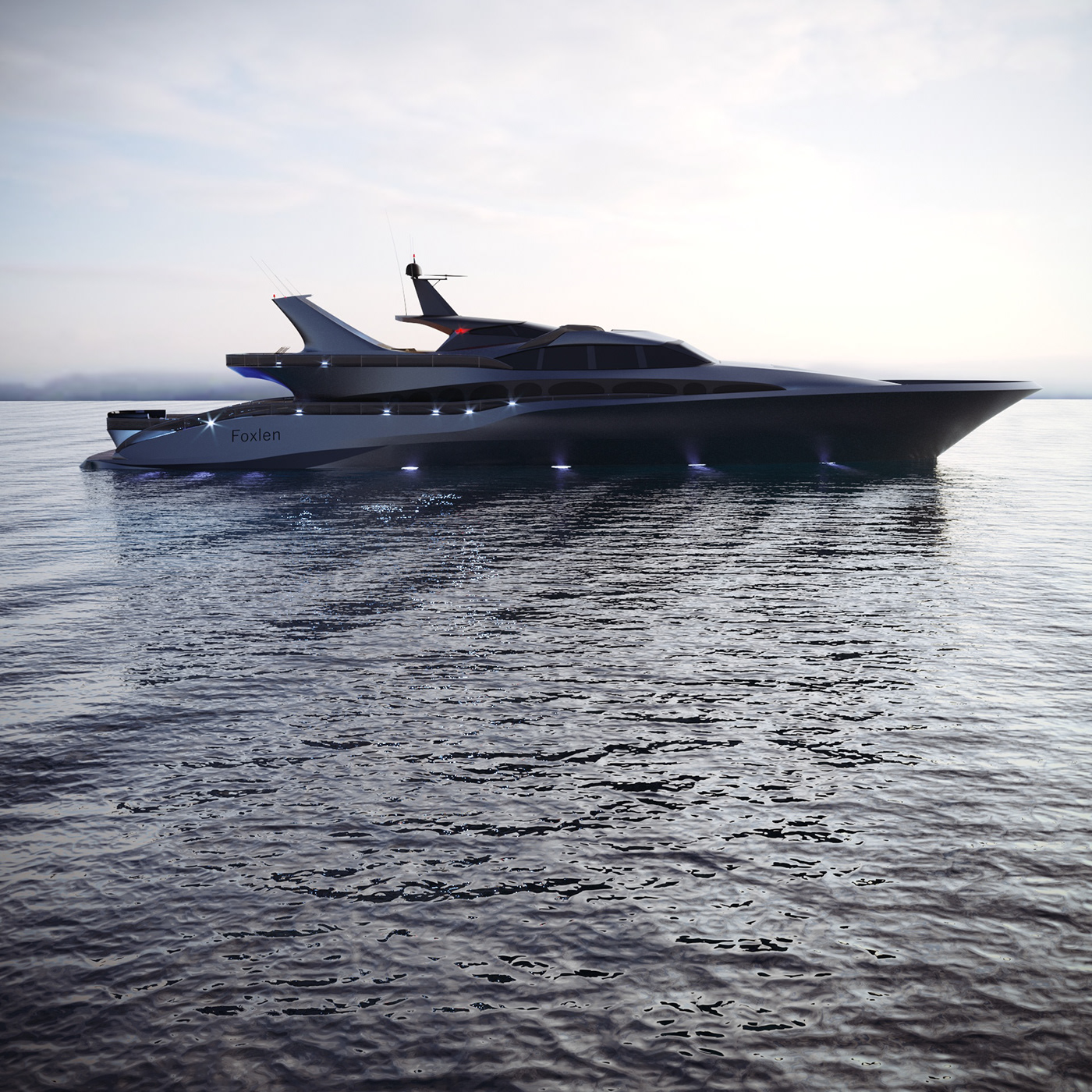 3ds max corona render  simon chukov Yacht Design