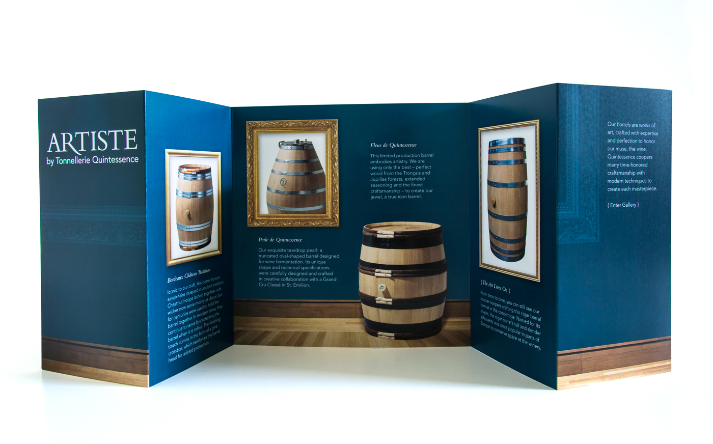 wine barrels French Cooperage Tonnellerie Quintessence Bordeaux Direct mail folds wax seal Wax Seal mailer