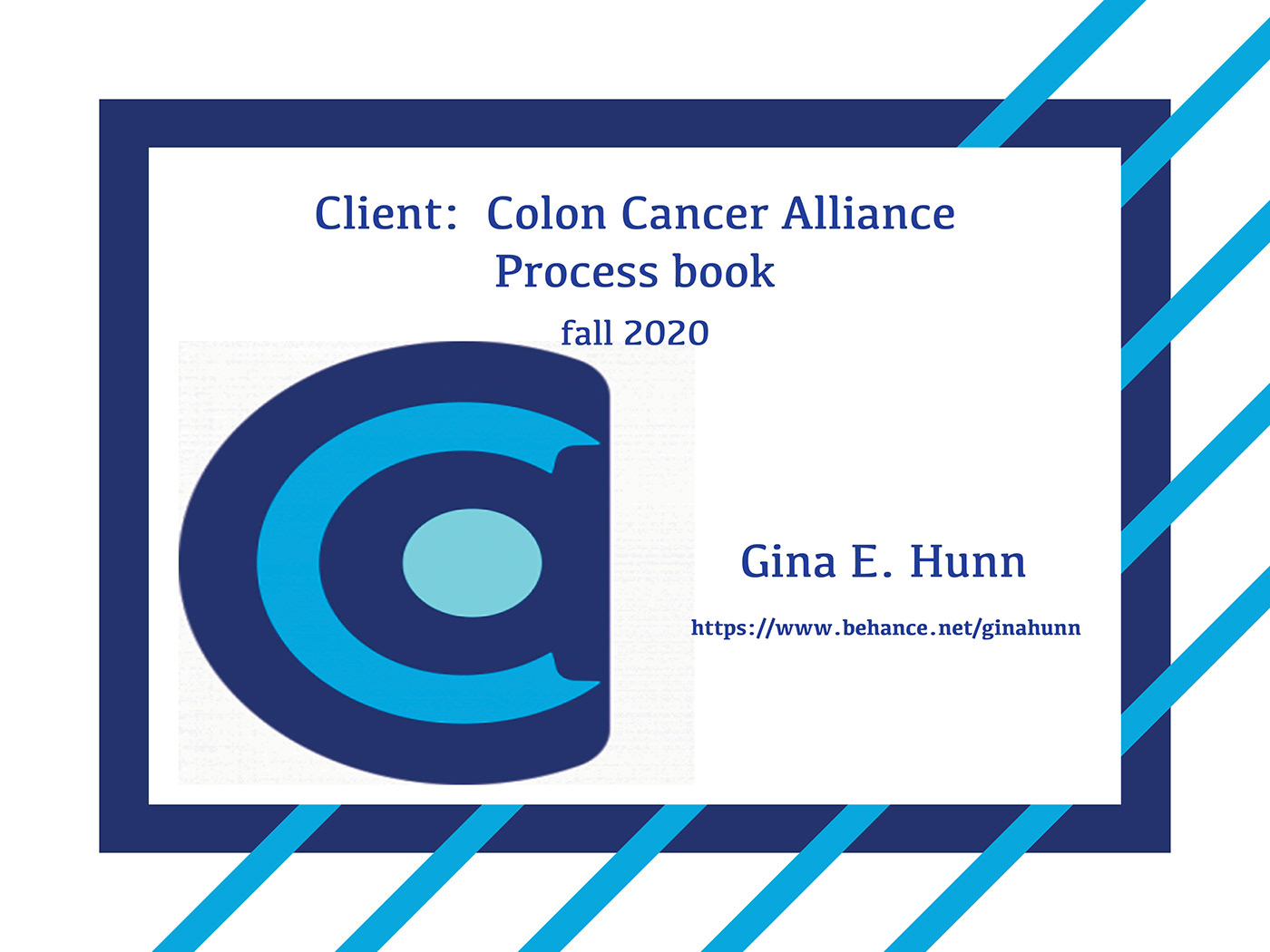 This is my process book for Colon Cancer Alliance.  