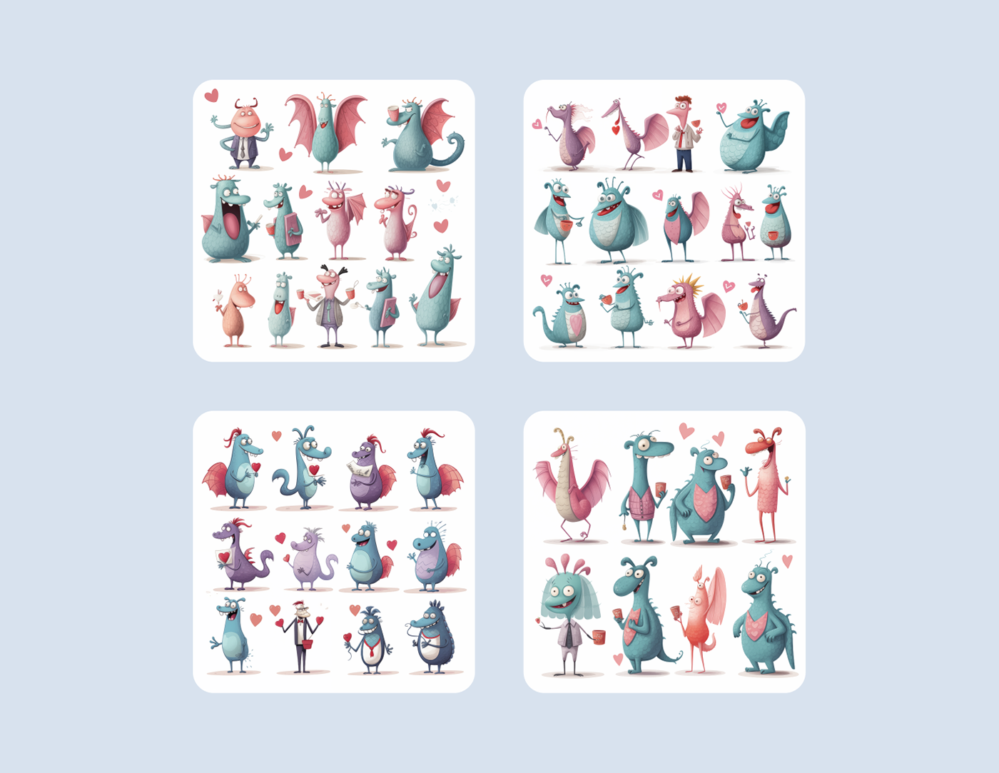 AI generated sticker pack for Telegram
characters