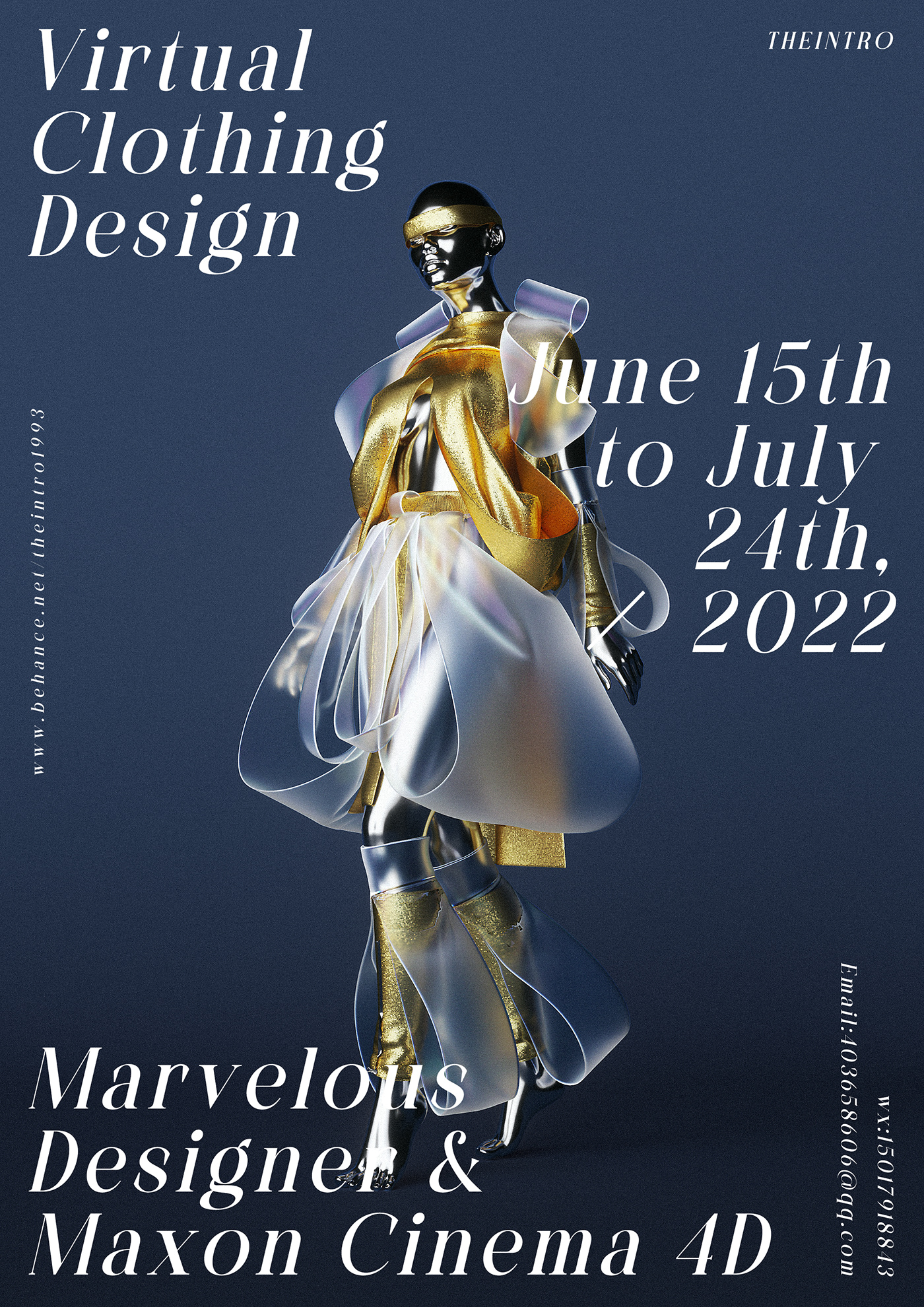3D avatar c4d Clothing digital fashion Fashion  graphics nft poster Virtual reality