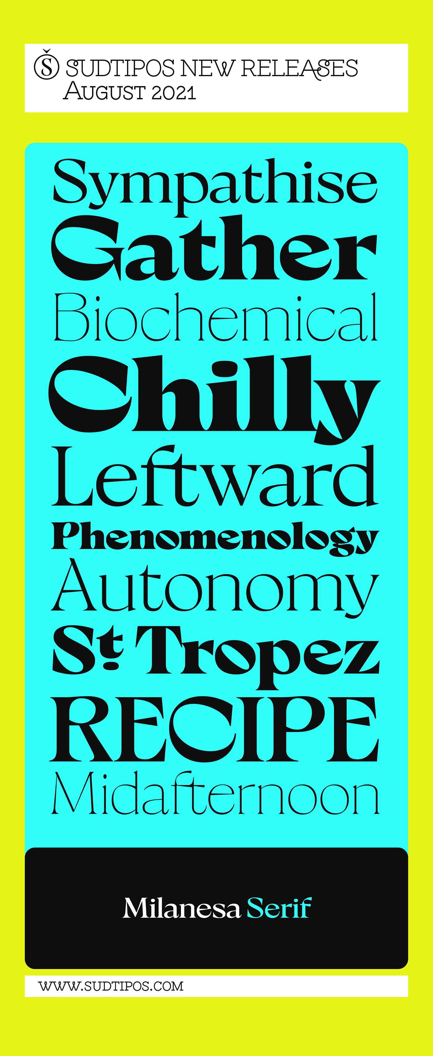 contemporary editorial font modern sudtipos trendy typography  