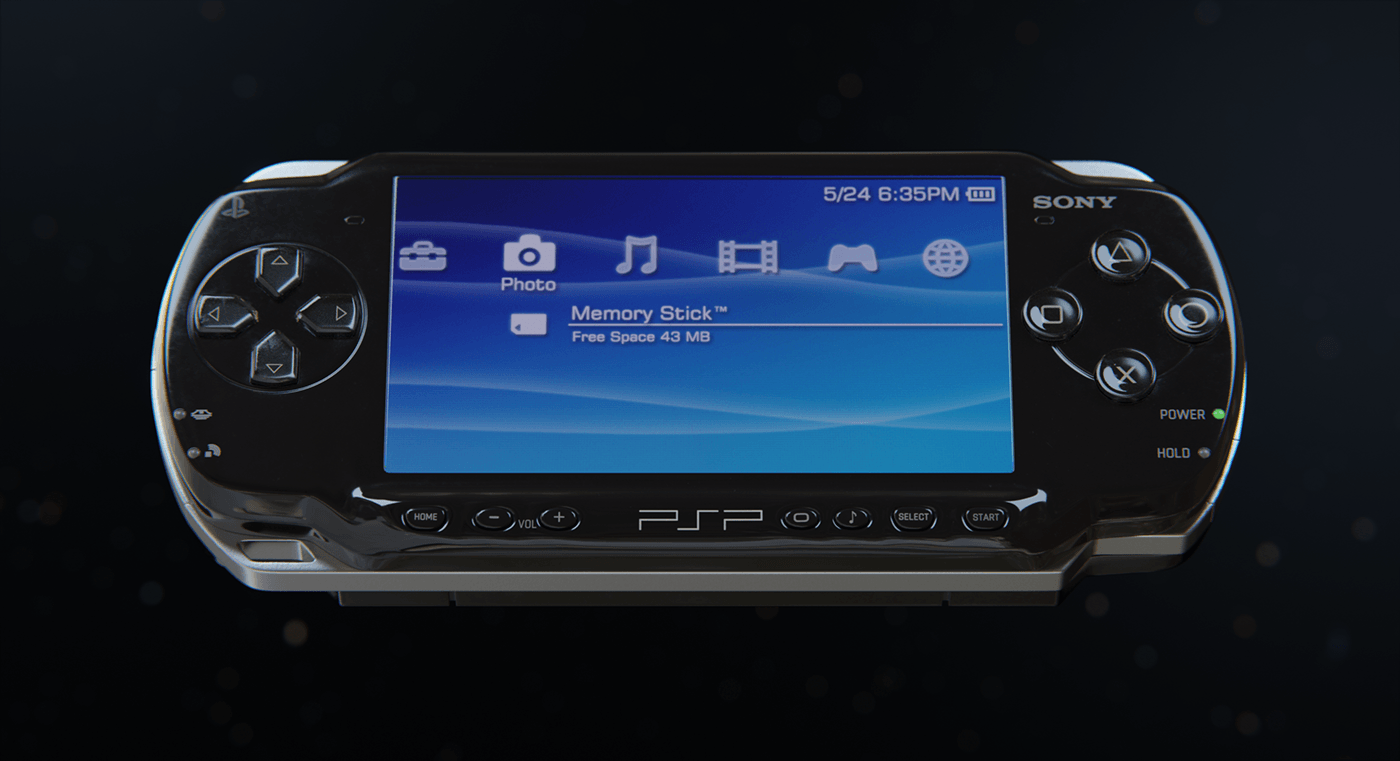 psp playstation Display screen dust realistic Render 3D led mointor