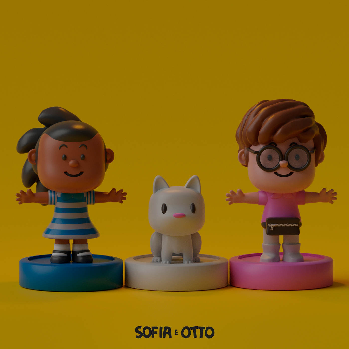 toy cartoon series comics kids 3D model blender modelling cute