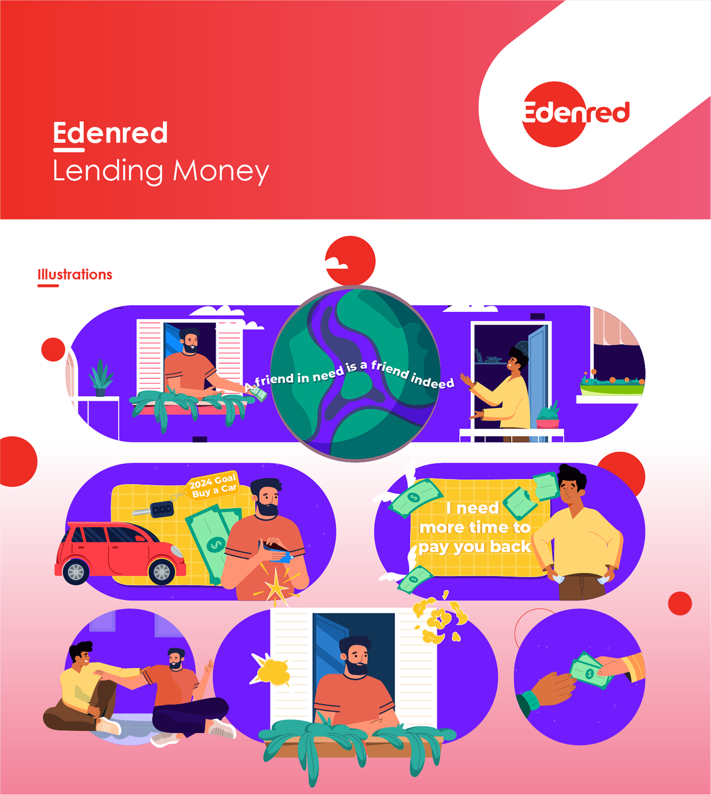 Edenred motion graphics  2D Animation Saudi Arabia UAE money aftereffects