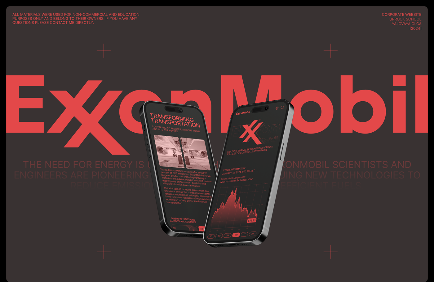 UX UI Web Design  Figma Website Corporate Design Corporate Site redesign oil ExxonMobil petroleum products
