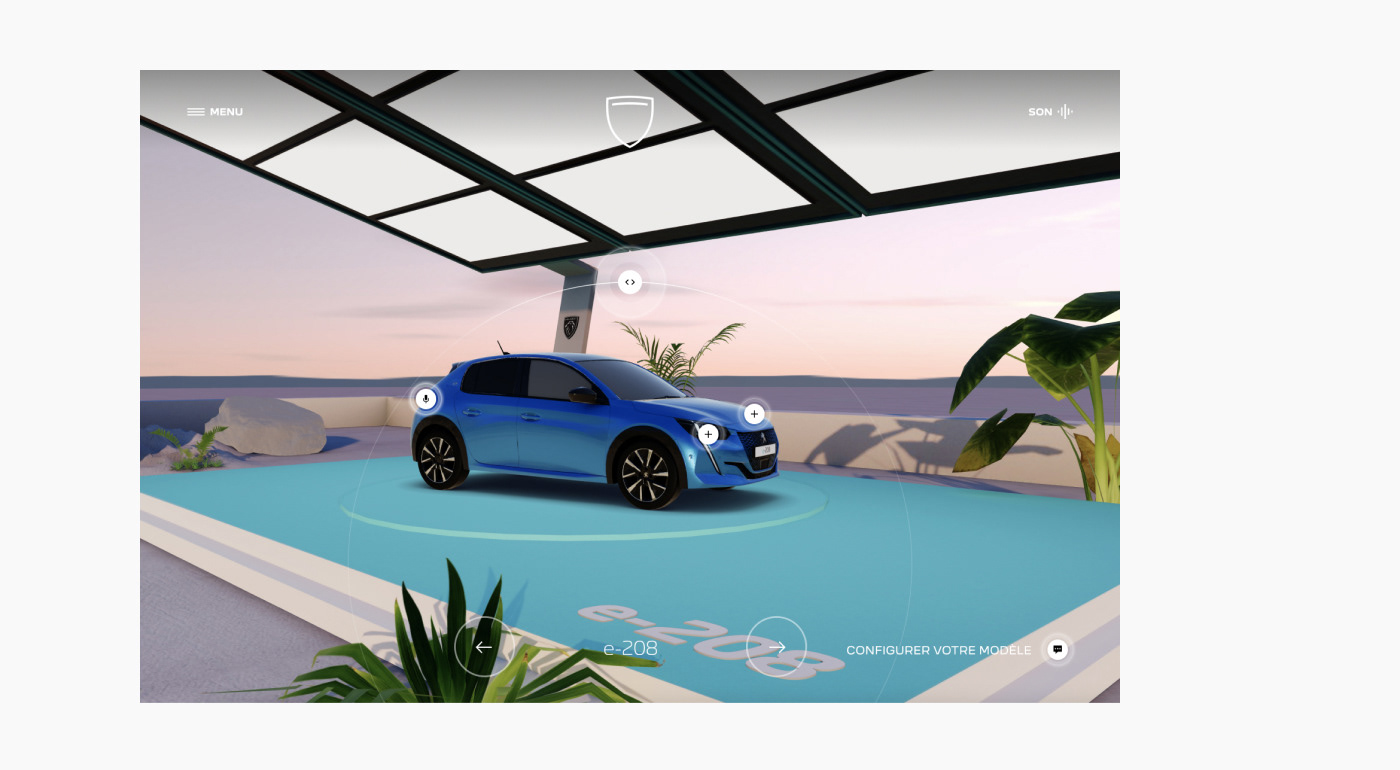 3D brand identity car metaverse Motor show PEUGEOT Peugeot 408 realtime webgl FWA