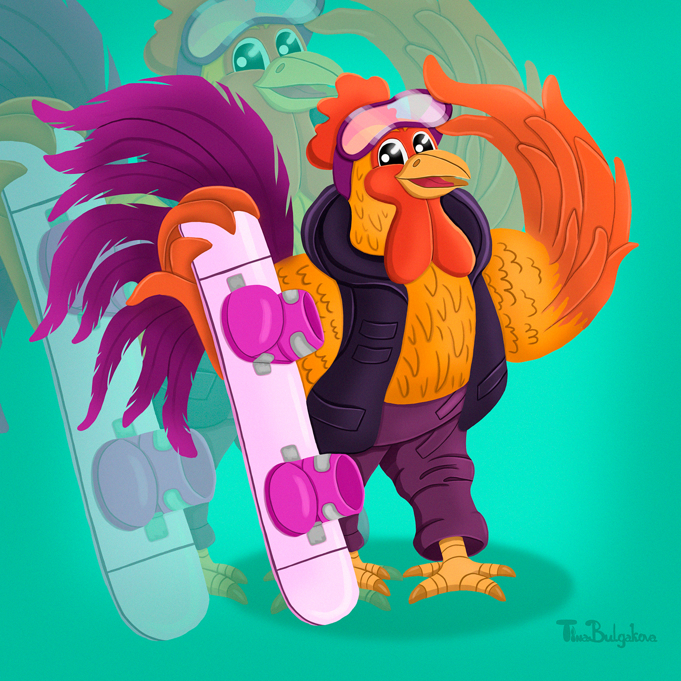 bird birds Fun cartoon Character design  digital illustration art Drawing  painting   design
