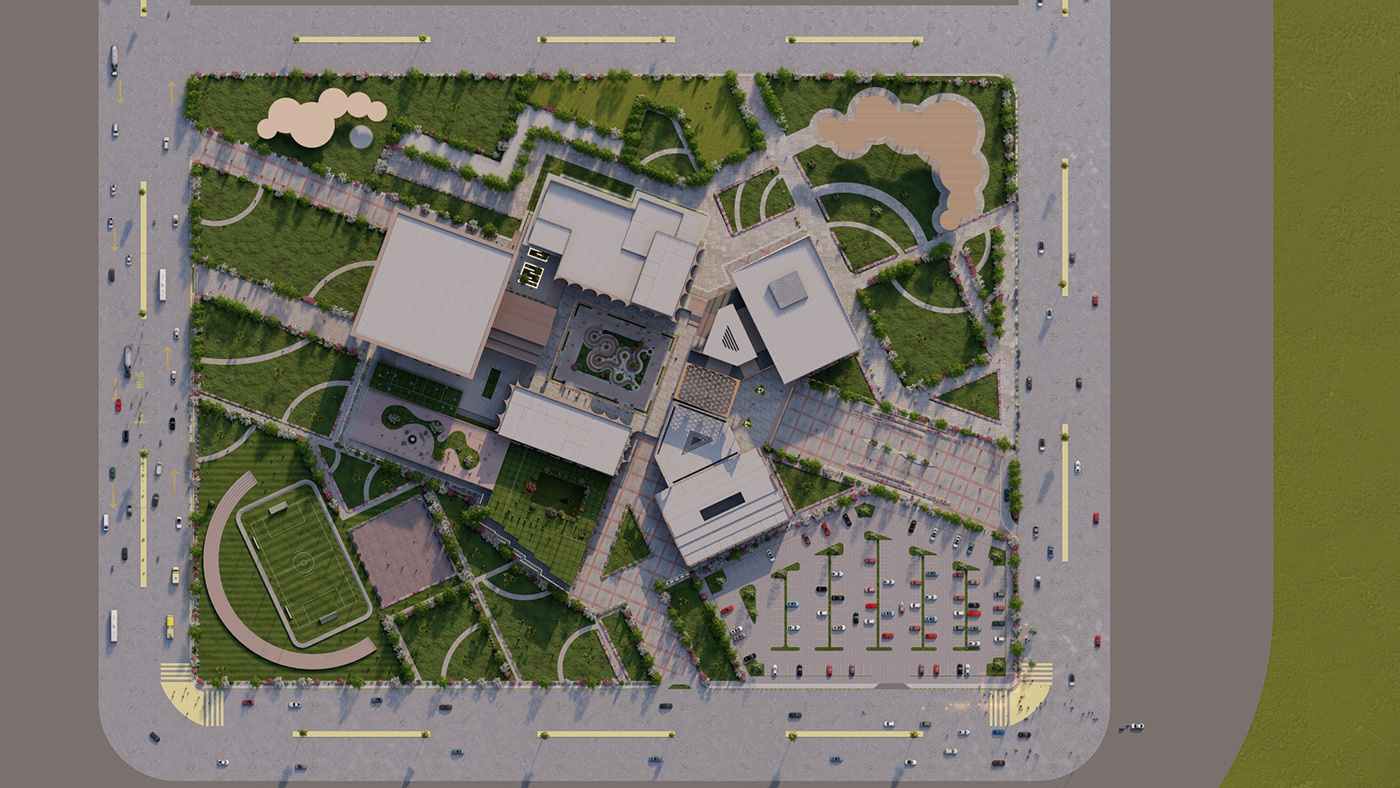 3D 3ds max architecture exterior graduation graduation project Render visualization