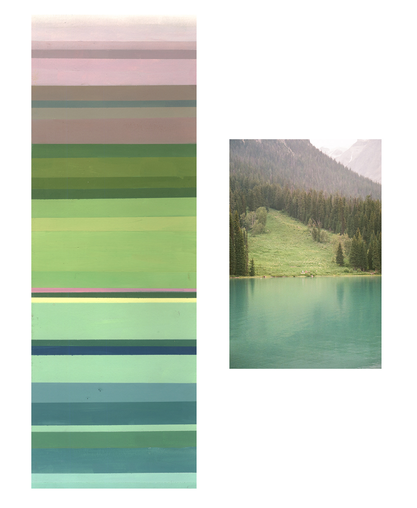 gouache stripe pattern Landscape