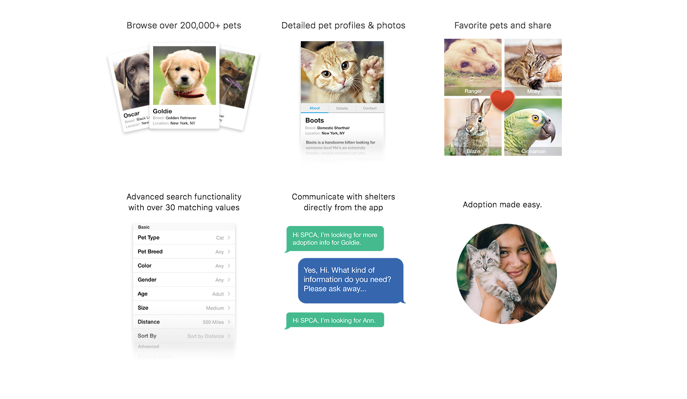 Adobe Portfolio Pet adoption shelter animals dogs Cat app mobile app design user interface user experience