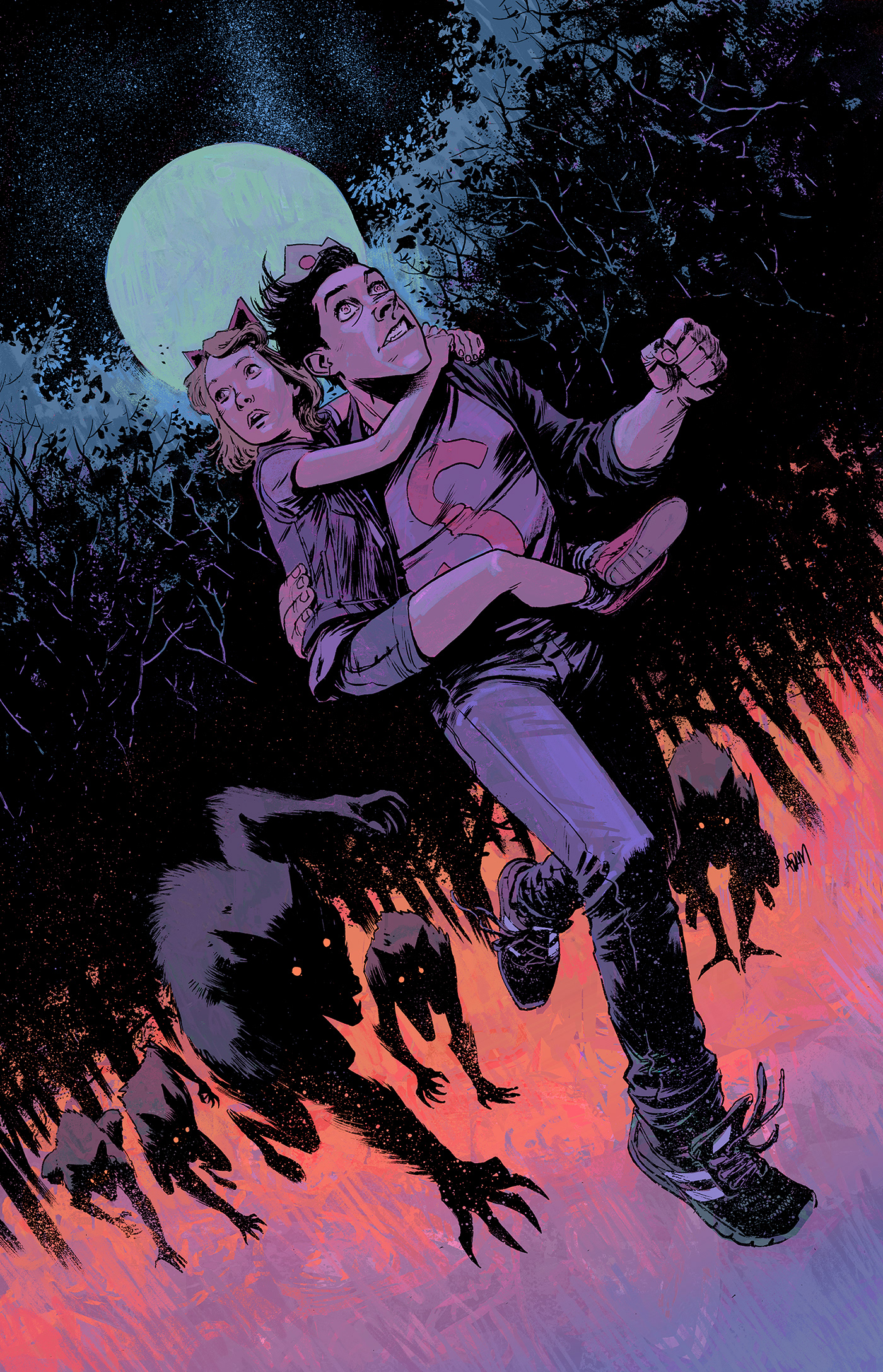 Archie Jughead horror Werewolf werewolves Scary creepy digital coloring