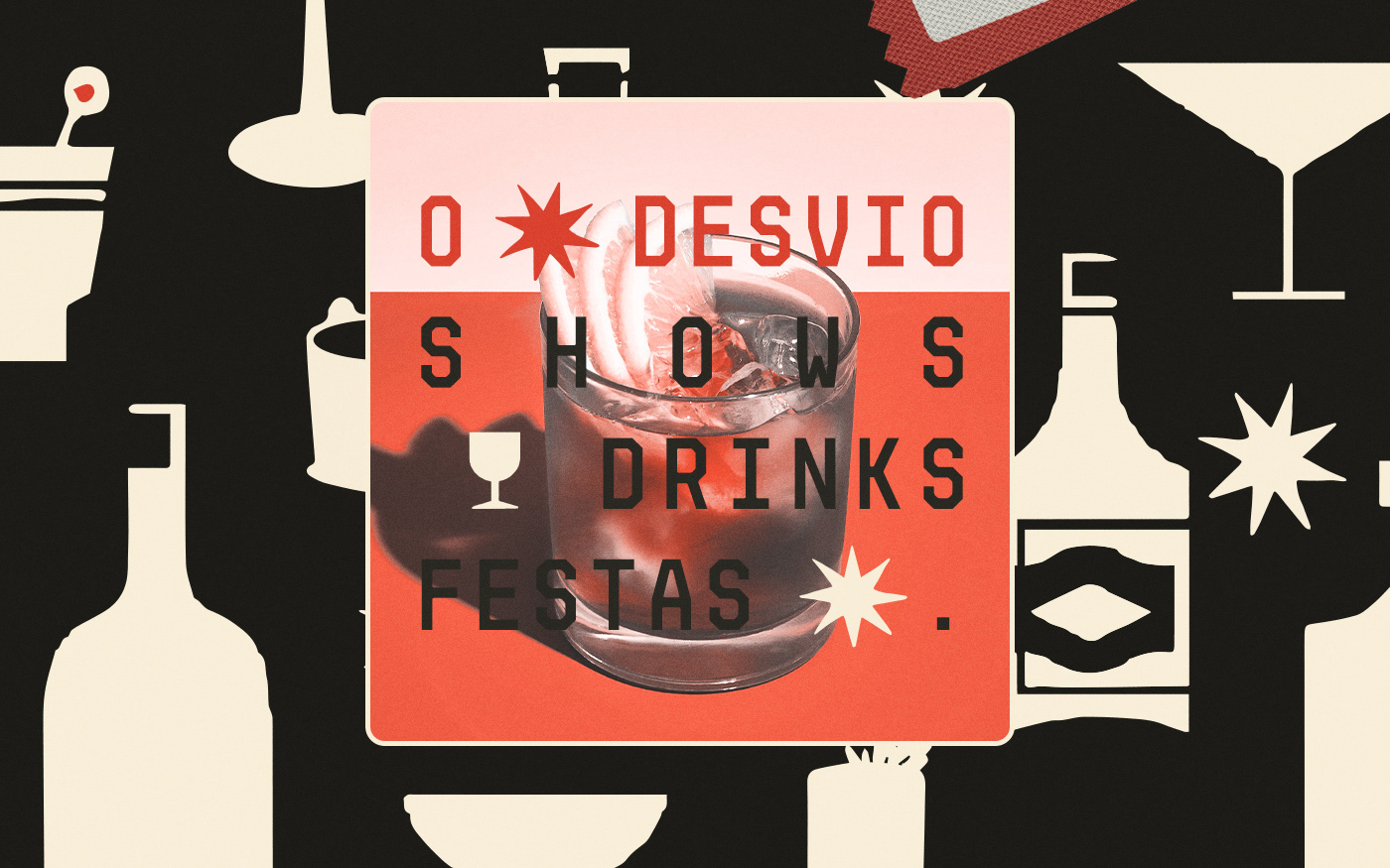 bar drink identidade visual Logo Design restaurant são paulo Show vermelho