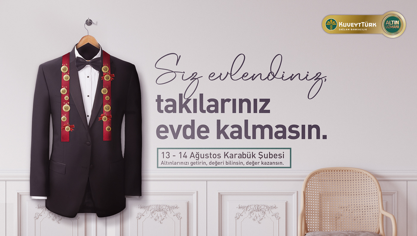 campaign Bank kuveyt türk banka altın gold Love marriage wedding
