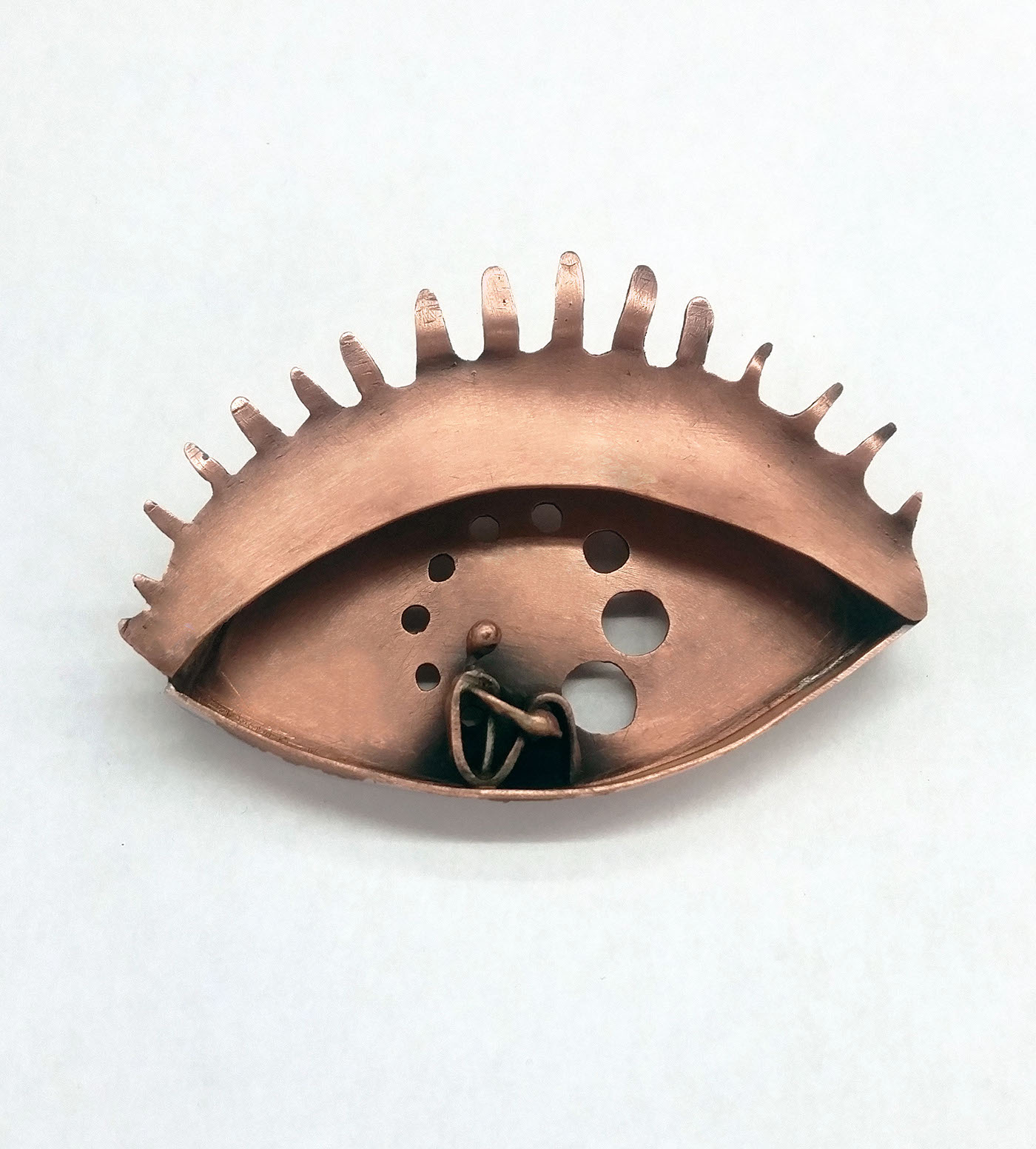 jewelry Jewelry Design  metalsmithing brooch copper wintersession