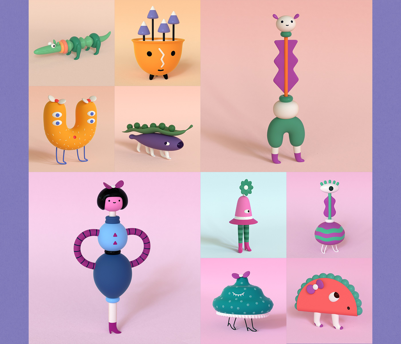 3D animation  Character design  characters creature design ILLUSTRATION  Render toy design  toys