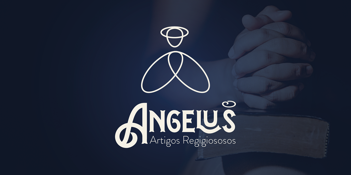 Capa da identidade visual de uma marca católica chamada Angelus
