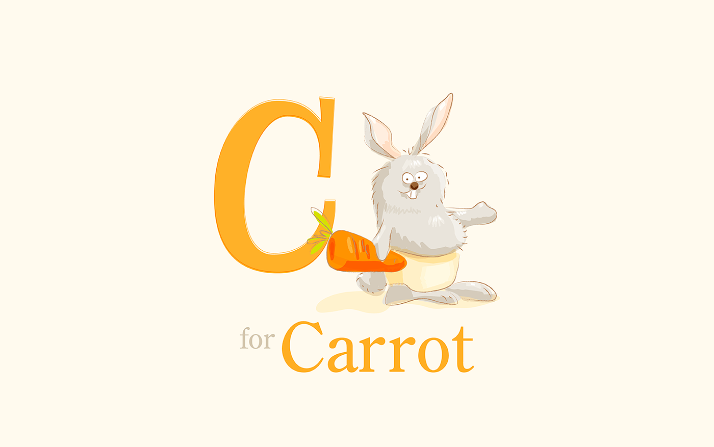 Vector Illustration vector art children illustration bunnies ABC alphabet lettering