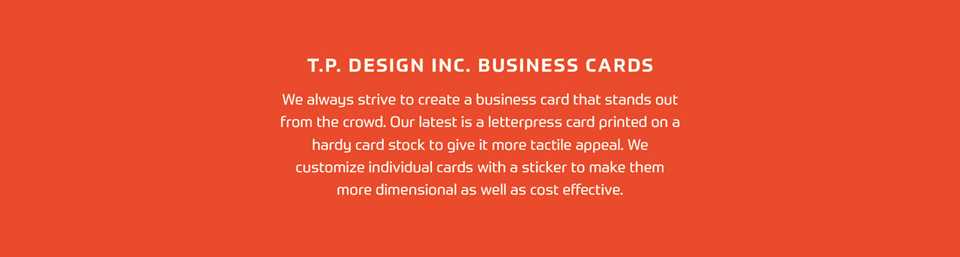 Business Cards letterpress identity