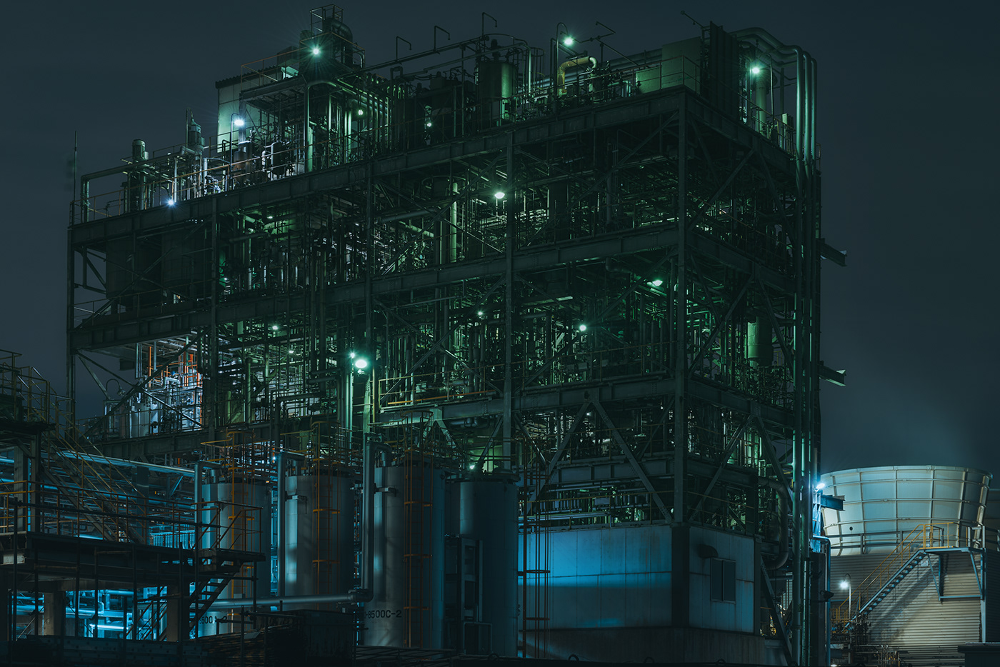 factory industrial japan metal night Photography  Urban