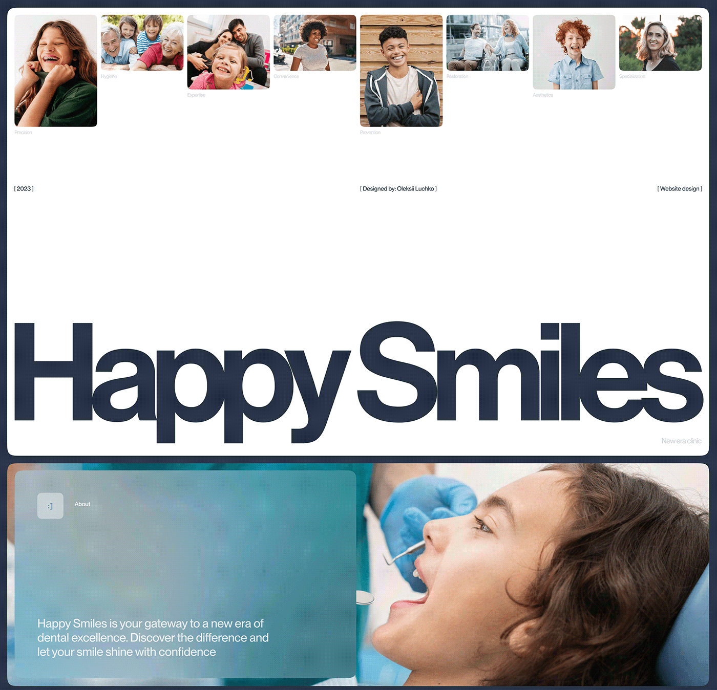 Website UI/UX Web Design  clean minimal medical mobile Health clinic dental