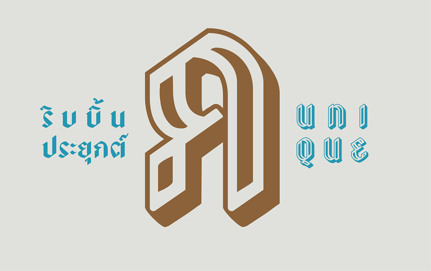 Classic modern thai Retro THAI CALLIGRAPHY Thai Font thai style Wisit Po 3D fonts Display headline font