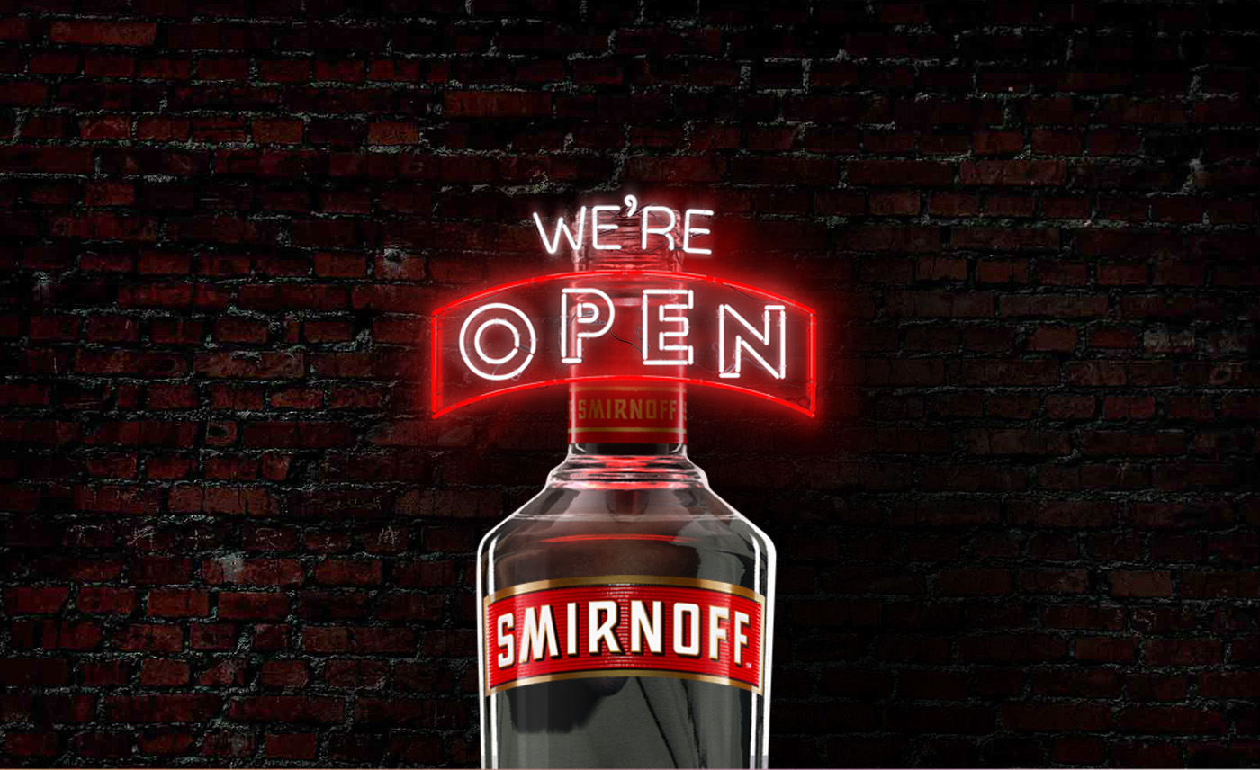 Smirnoff Luis Bertola we're open