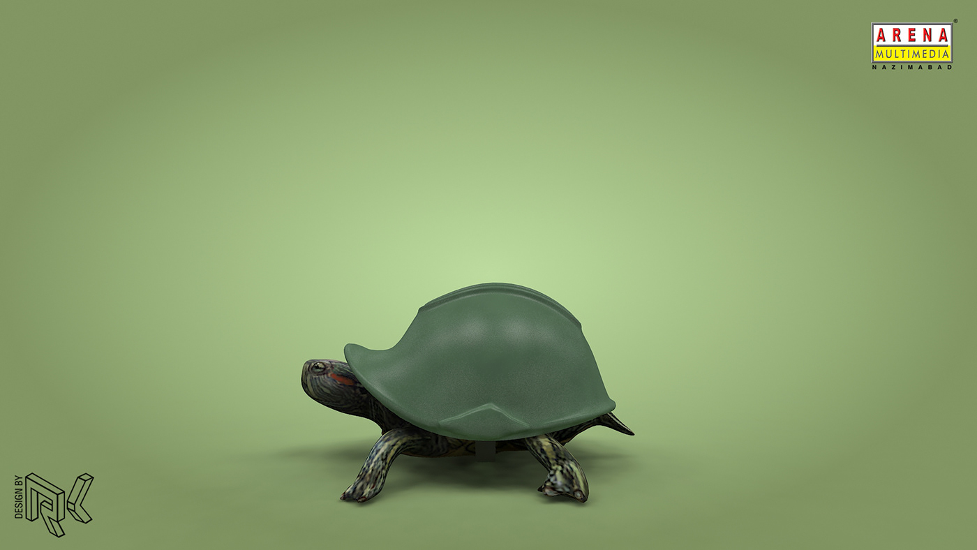 animation  motion graphics  Turtle Helmet Protect safety design art green ride