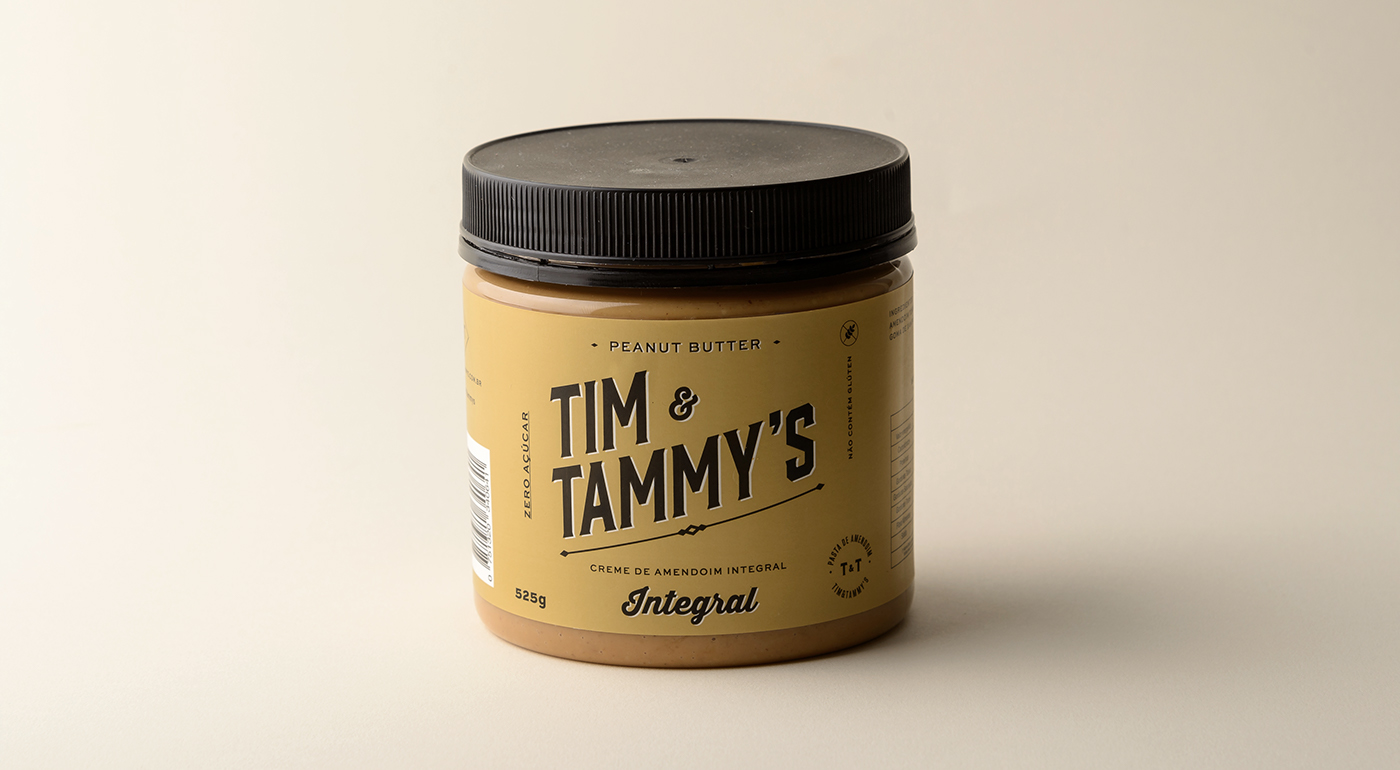 peanut butter pasta de amendoim vintage brbauen tim&tammy's yellow blue Script