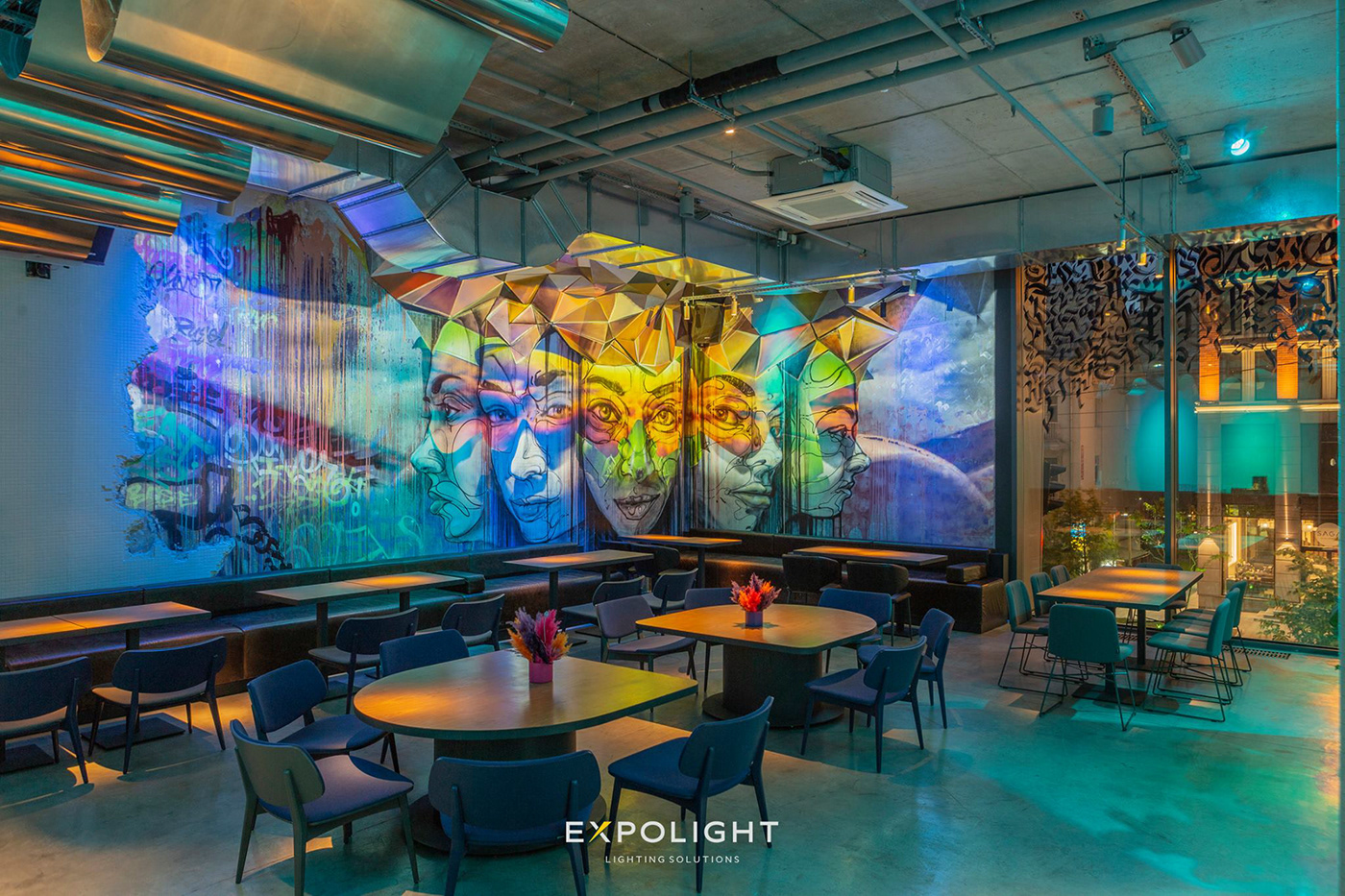 lightning Interior Lightworks art glass programming light Graffiti light Solution architecture restaurant