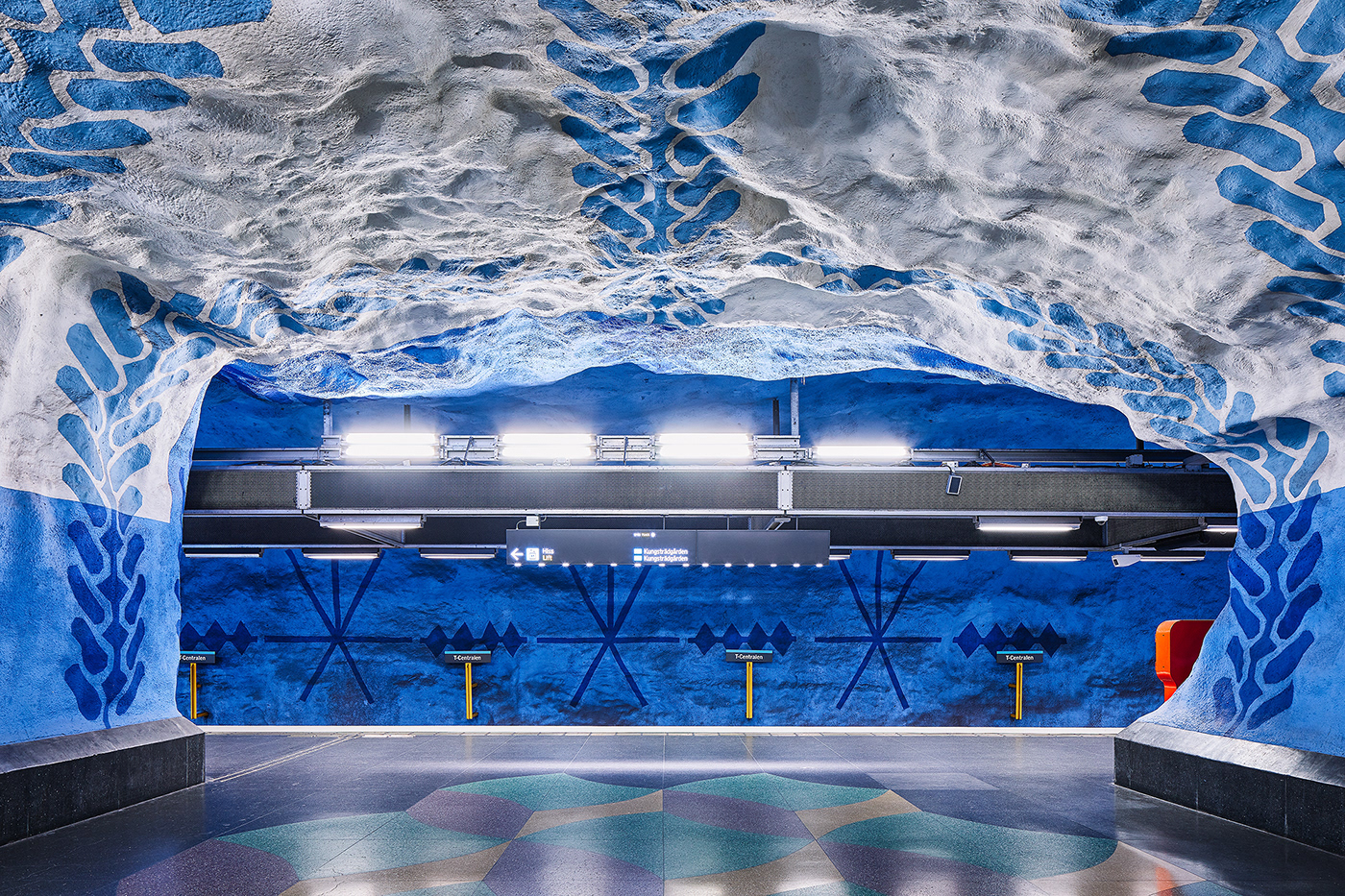 architecture metro STATION train station subway underground Stockholm Sweden