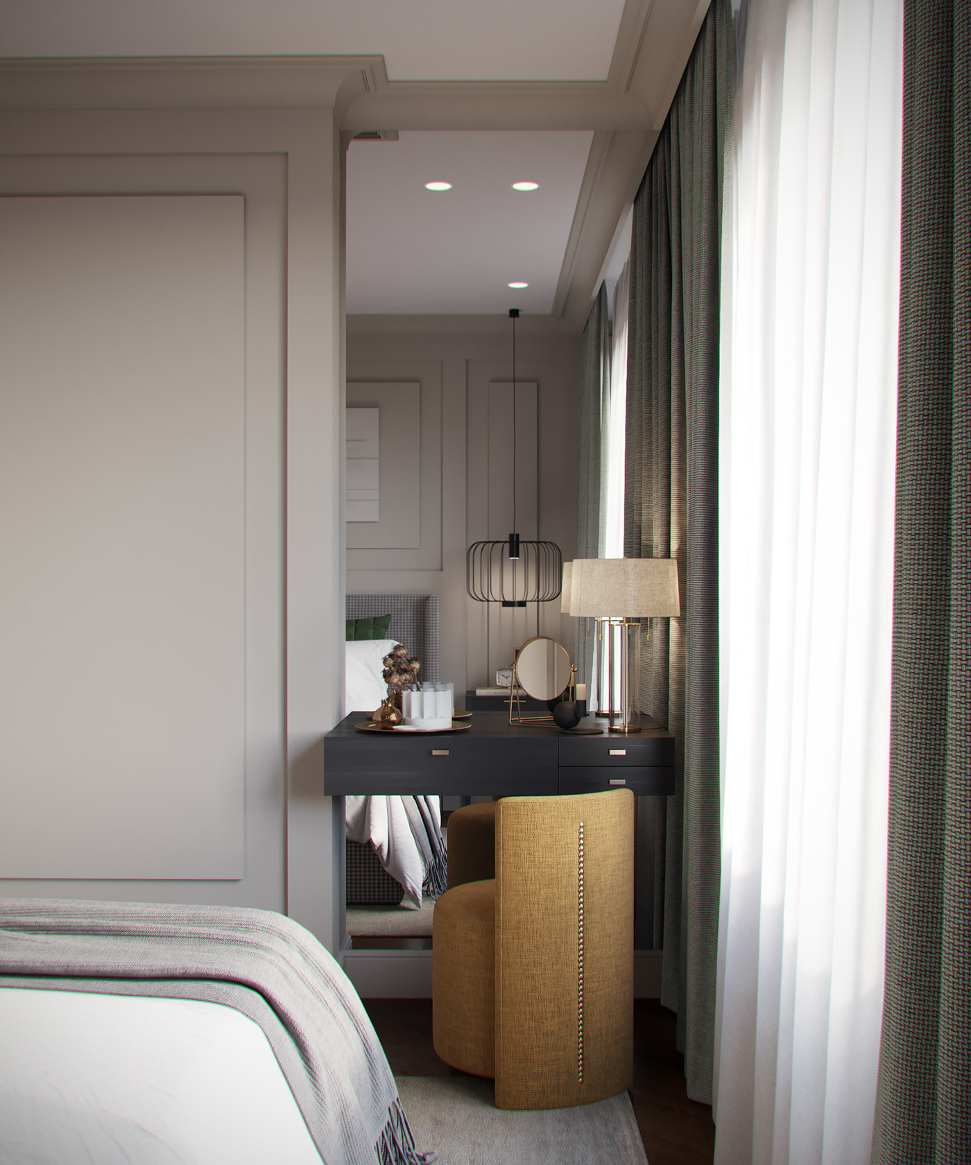 3D 3ds max bedroom design CGI corona design Interior interior design  Render visualization