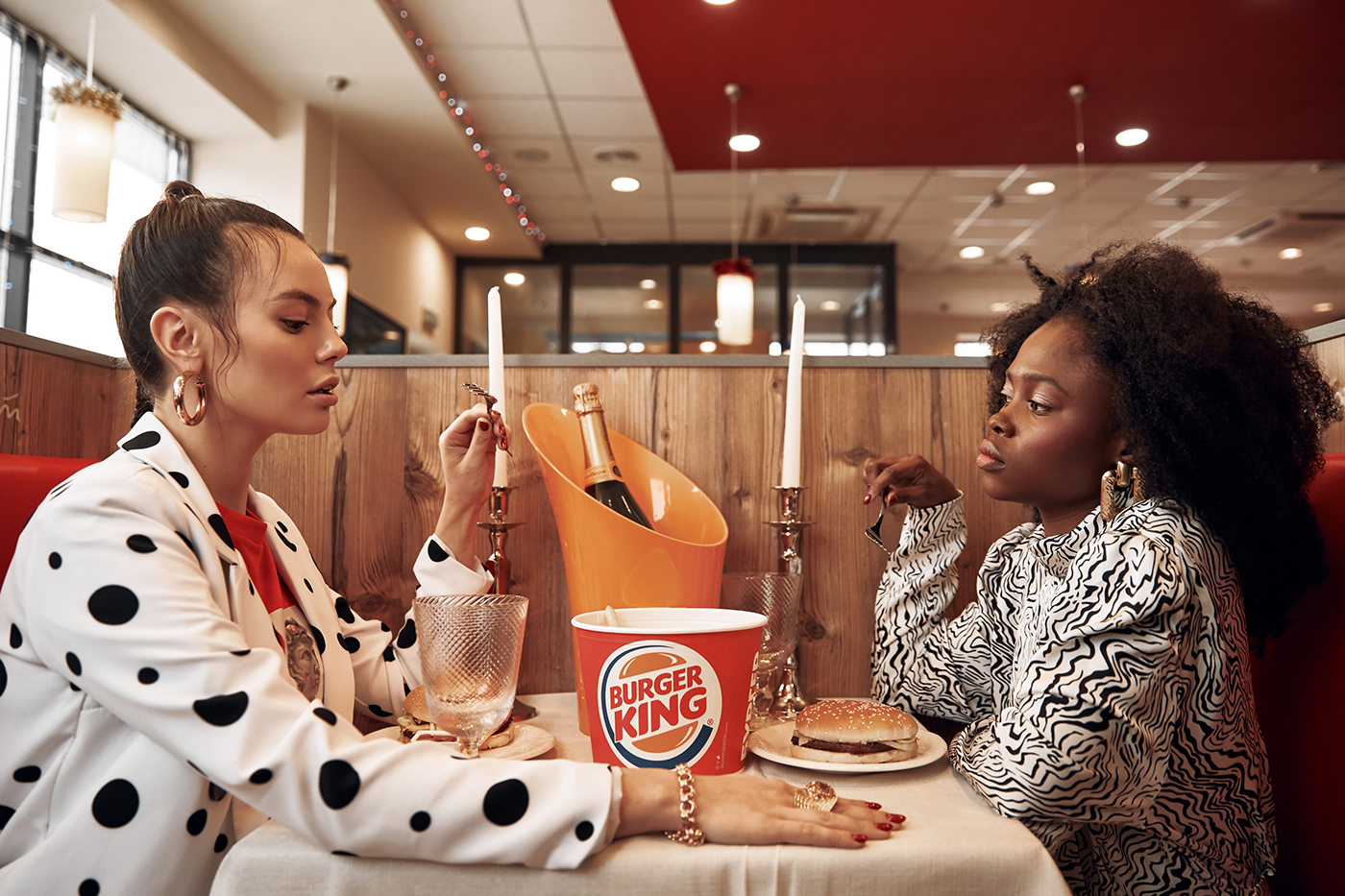 ad burger burgerking commercial editorial Fashion  fastfood inspiration models Migos