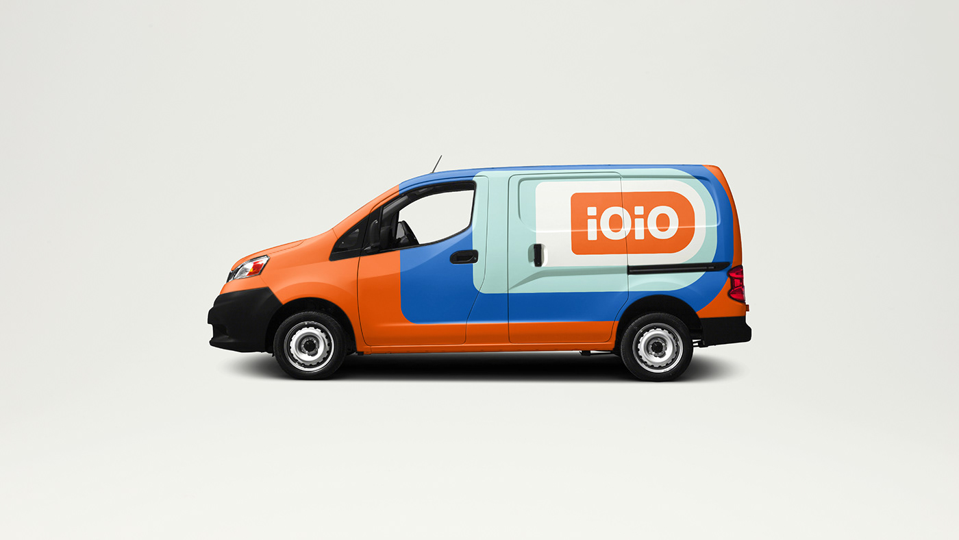 BOXY commerce delivery identity line logo orange digital geometric Retail