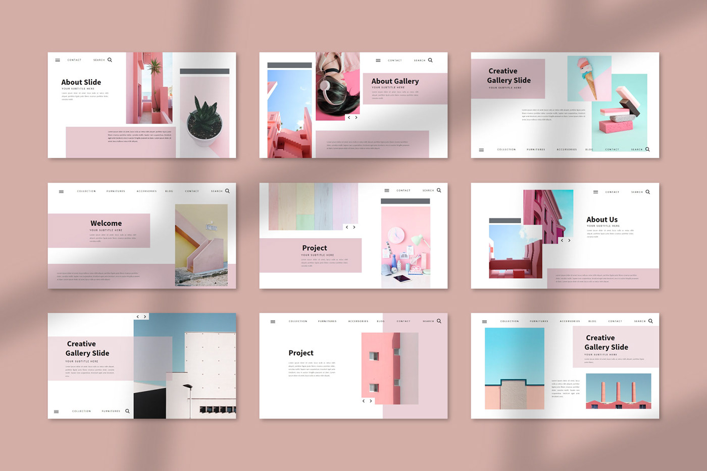 business creative elegant Fashion  marketing   moodboard pastel Photography  pitchdeck simple