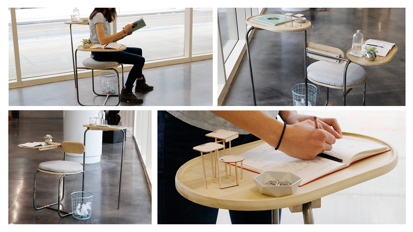 furniture industrial design  design wood metal 3D model chair desk home Work 