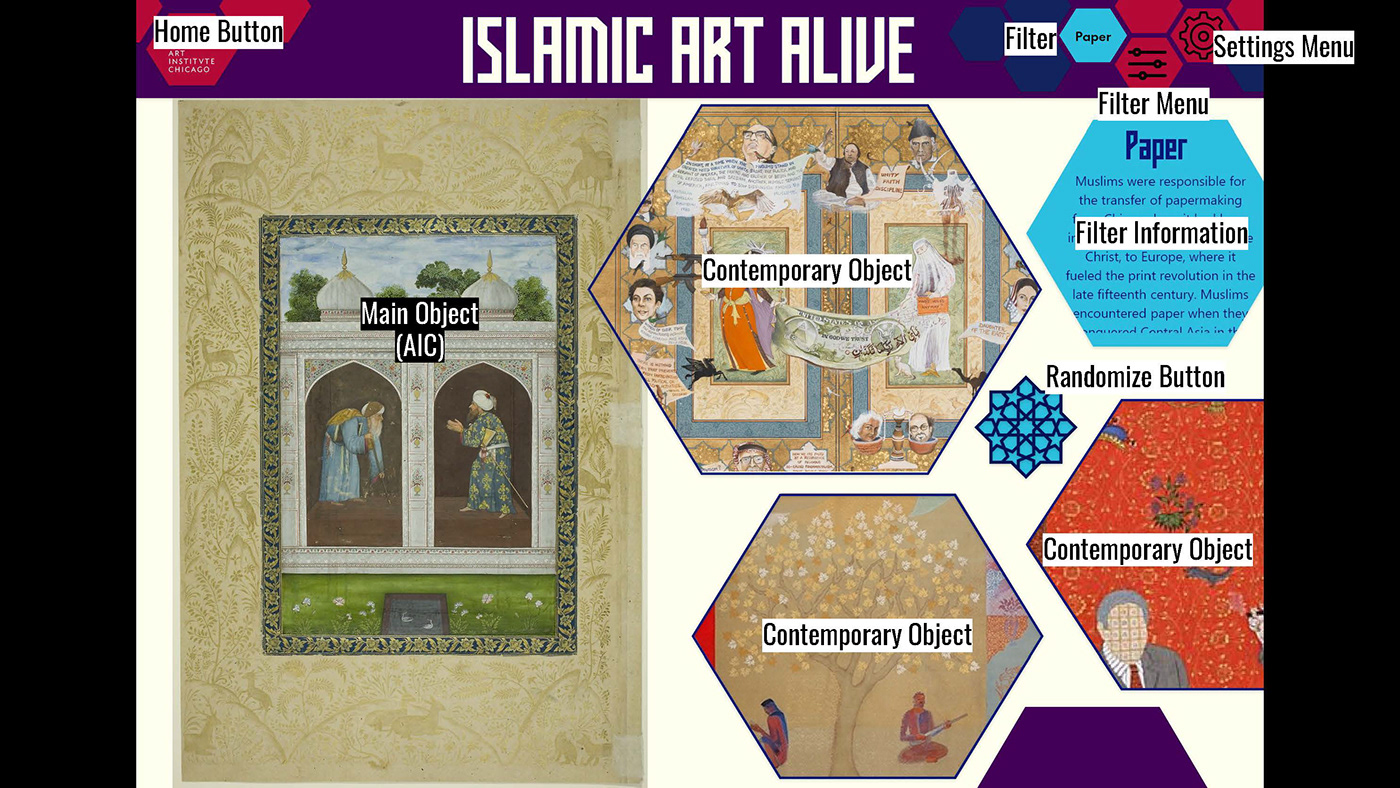 app design Arab Archive fine art ILLUSTRATION  islamic art museum speculative UX design
