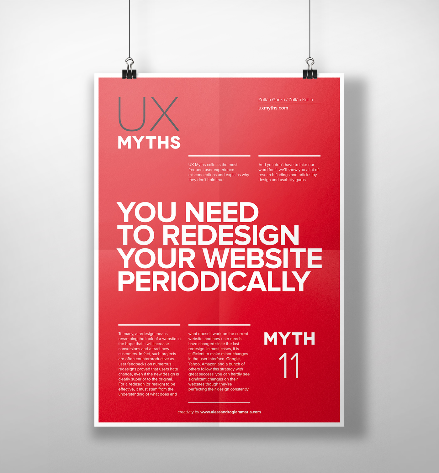 poster ux UI red typo design infographic visual print