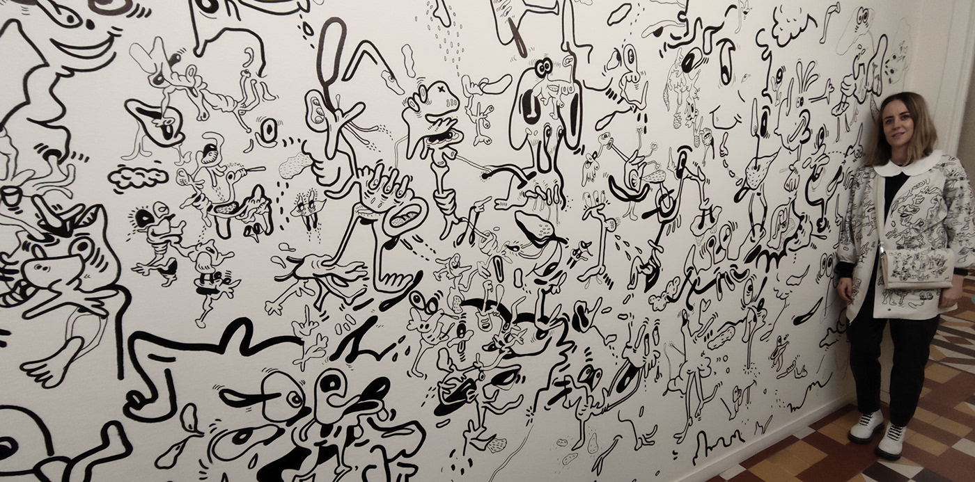 doodles Expressionism fantasy fantasy mural Keith Haring Mr Doodle psychedelic mural vexx