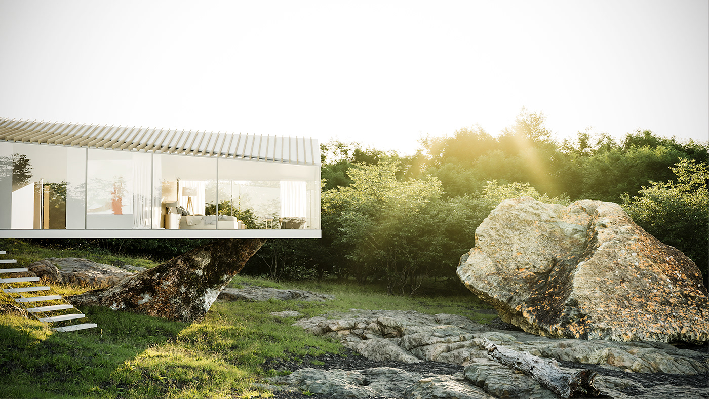 house modern Landscape concept architecture