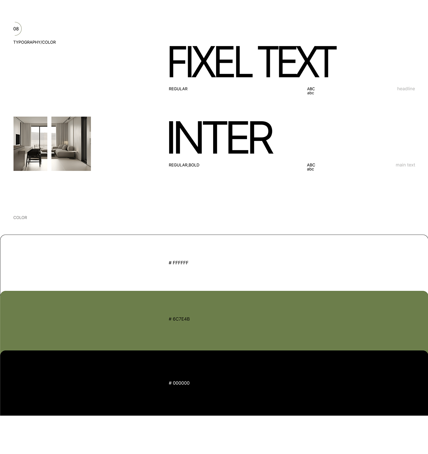 landing page UI/UX minimalist architecture Premium Design luxury modern interior design  Poster Design