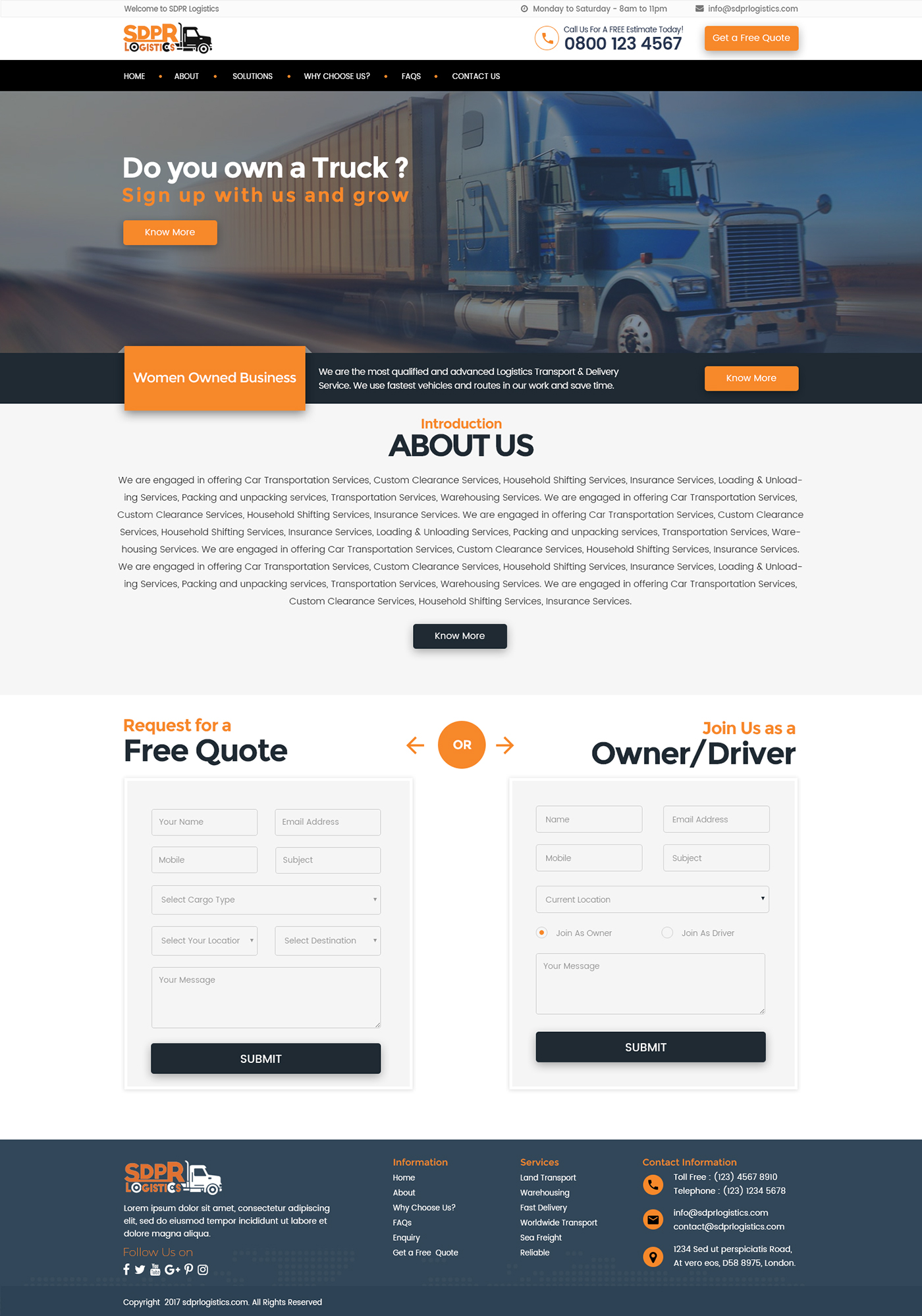 Logistics transportation Logistic Trucks