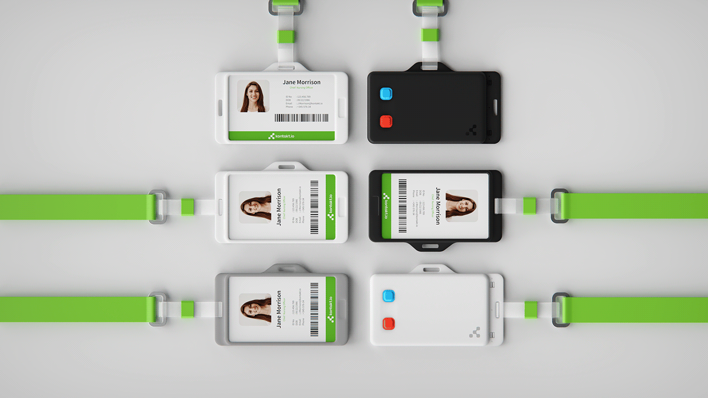 design hospital IoT product Smart SMART BADGE social id card holder