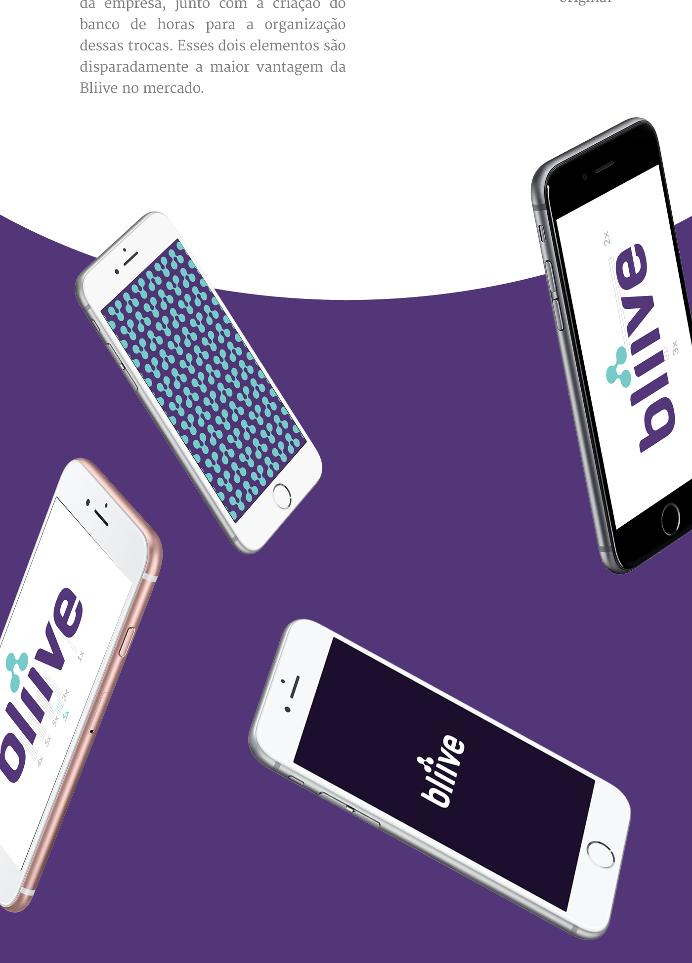 bliive social network time purple Brasil bahia green Rebrand portfolio logo identidade
