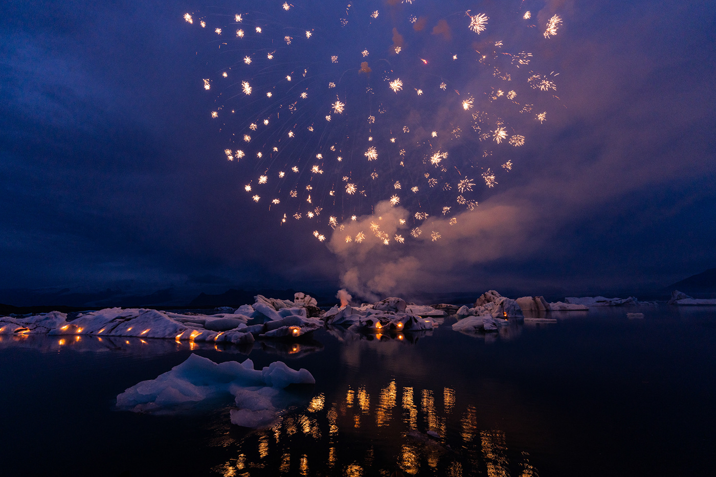 fireworks glaciers iceland Sig Vicious Siggeir