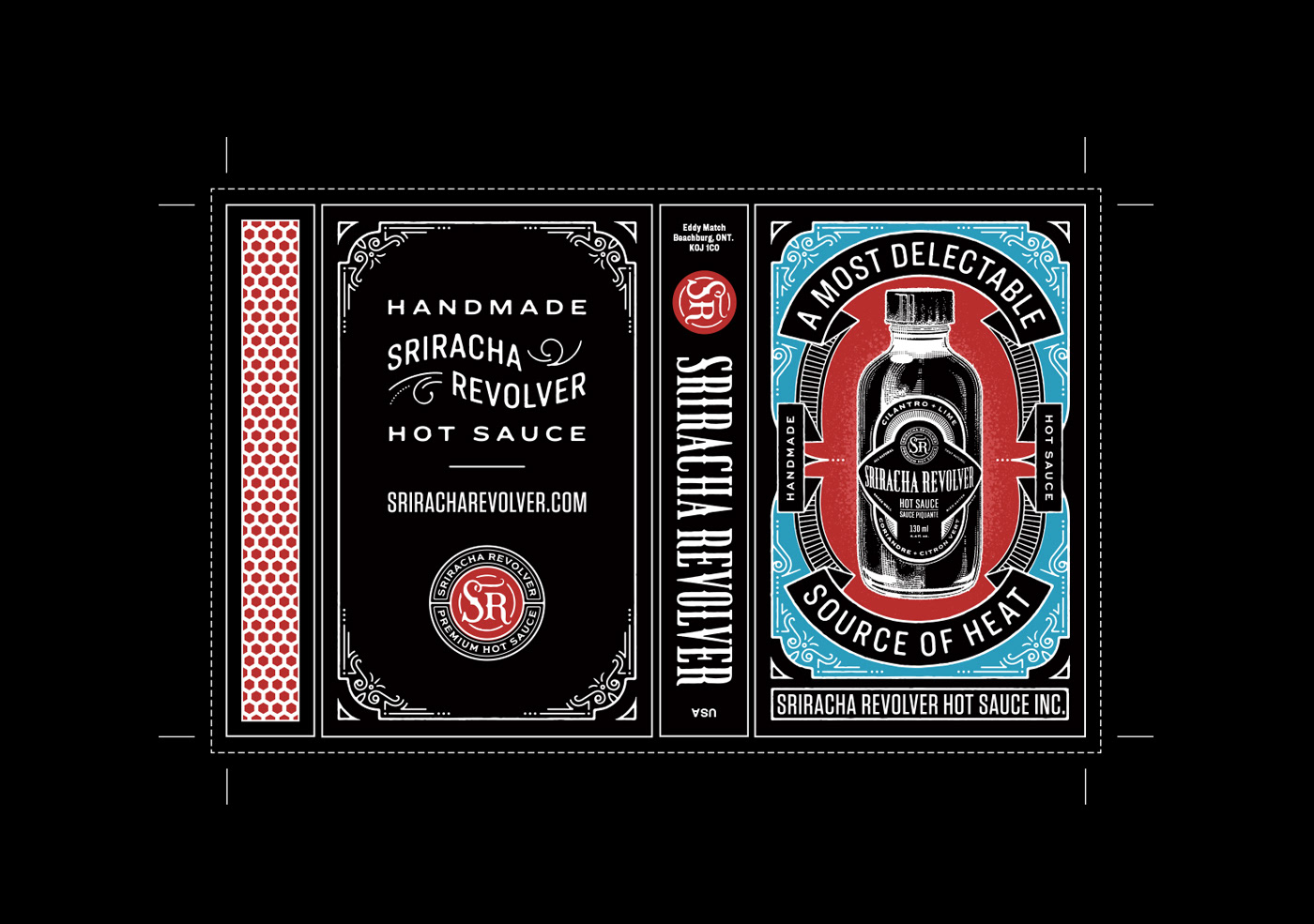 hot sauce Matchbook Safety matches  logo Packaging food and beverage badge monogram lettering