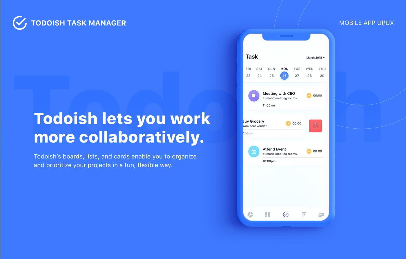 Interface to do manager iphone ios Team Management reminder task notes dashboard Trello