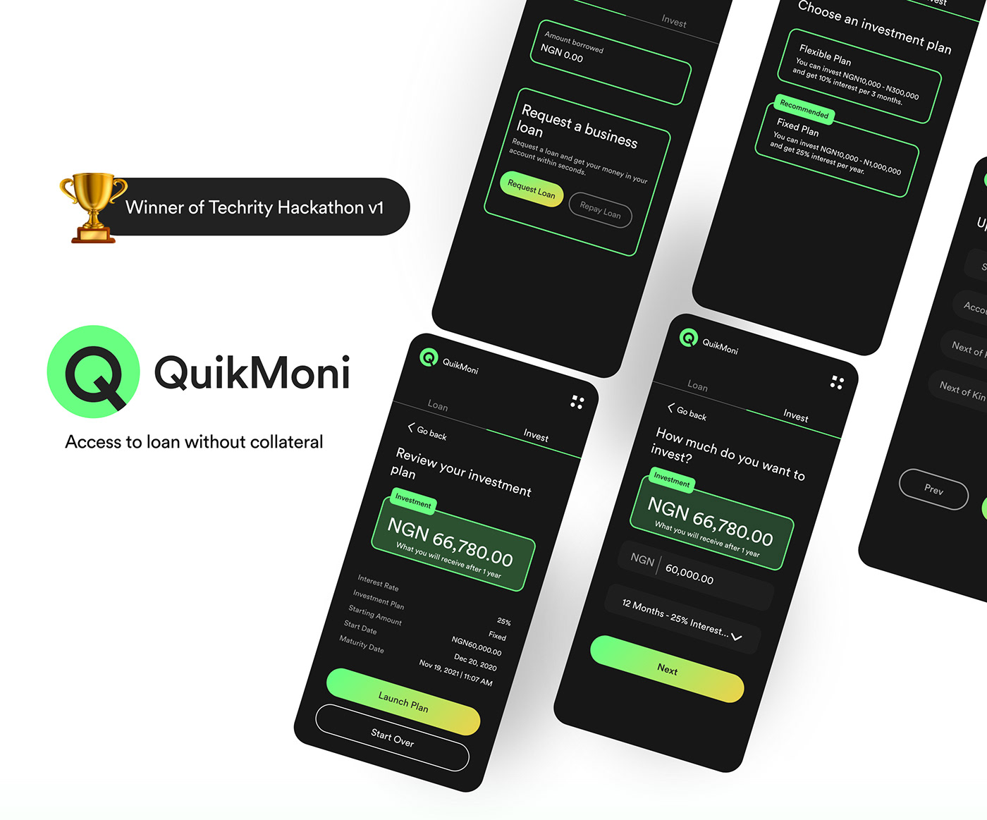 app design banking hackathon loan money product design  ui design UX design
