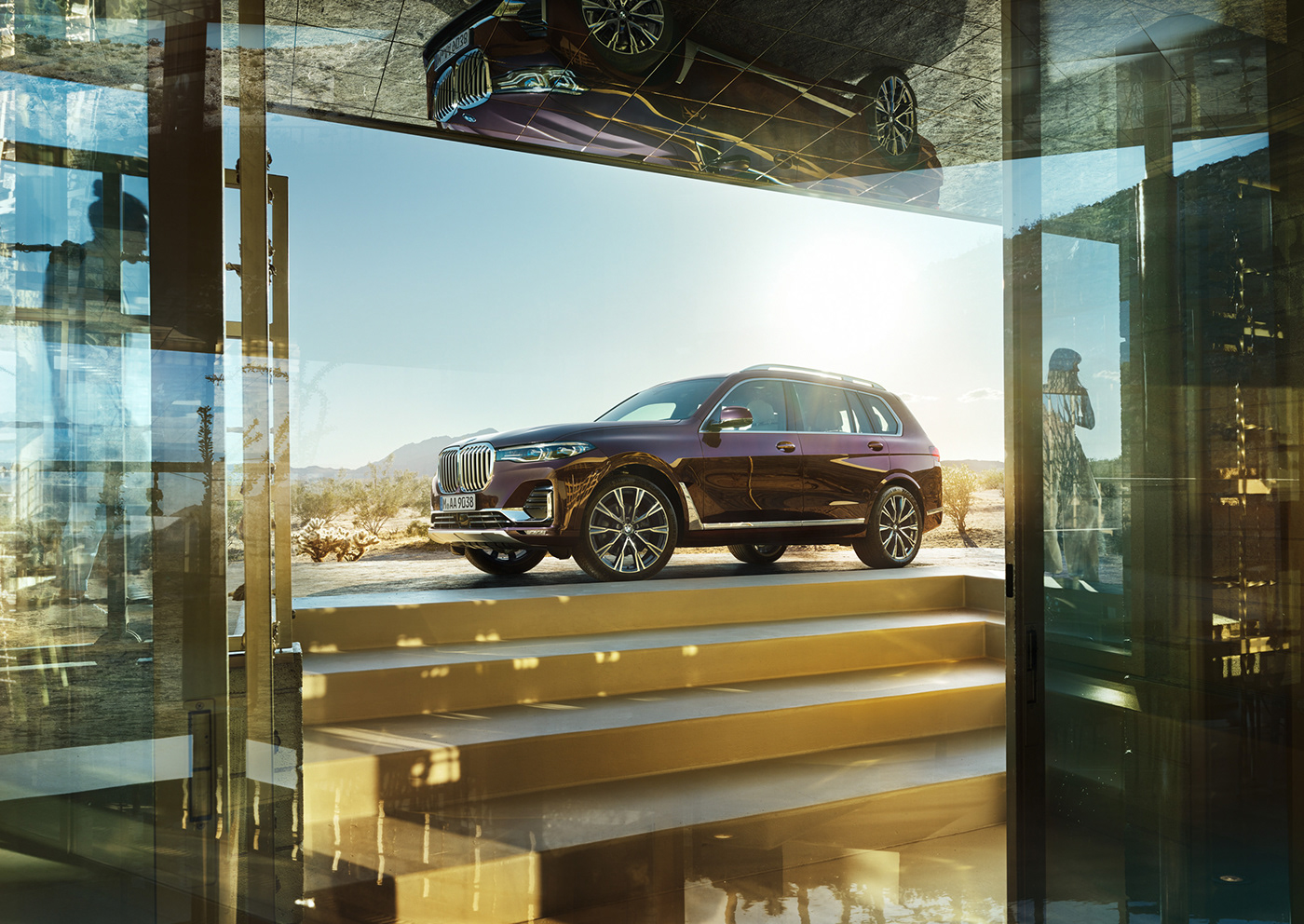 automotive   car desert light architecture suv metallic sunshine X7 CGI